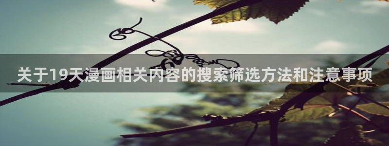 漫画免费看热门作品大全:关于19天漫画相关内容的搜索筛选方法和注意事项